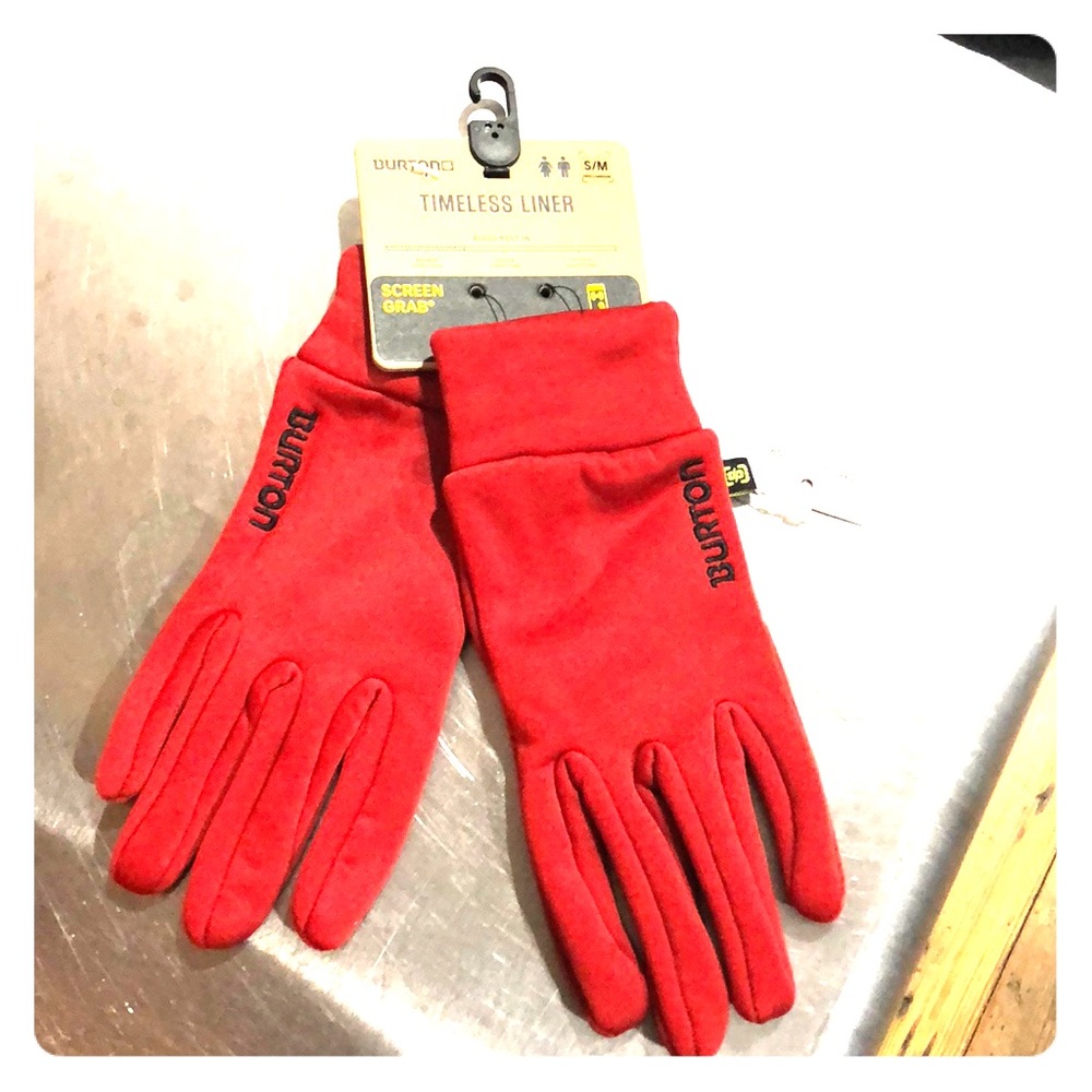 NOT FOR SALE - SOLD OFF SITE!! Burton Red Gloves